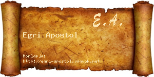 Egri Apostol névjegykártya